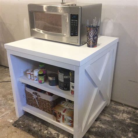 DIY Projects & Ideas Project Calculators Installation & Services ... White MDF Rolling Kitchen Microwave Cart with 2-Door Cabinet and Open Shelves. Add to Cart. Compare . 