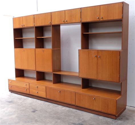 Mid Century Teak Wall Unit 59" wide x 19