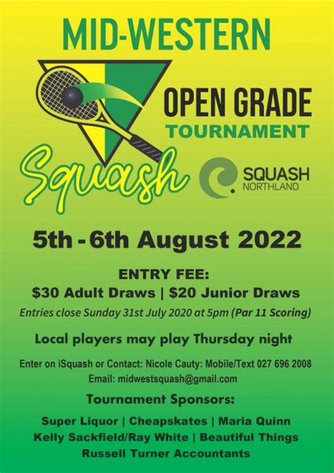 Mid Western - Squash Northland