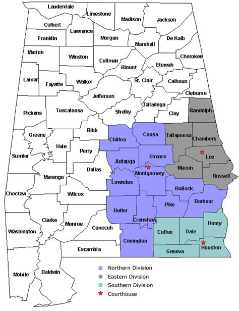 Middle district of alabama counties.  The establishing legislation specified that th...