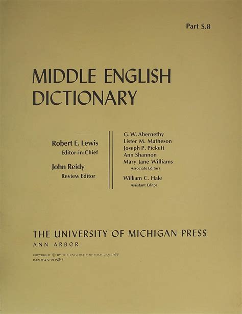 Middle english dictionary