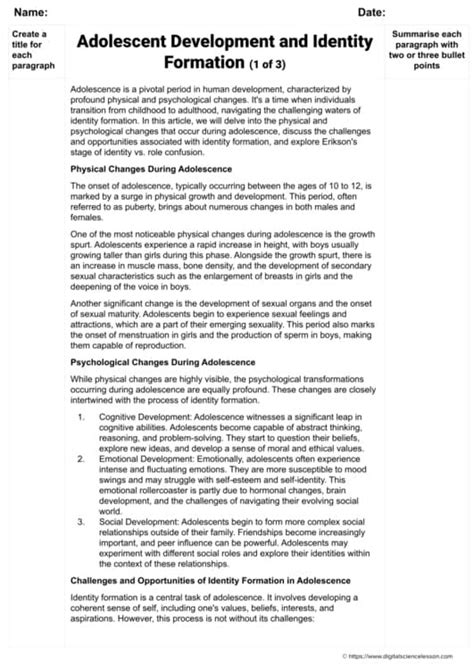 Middle school girls faces.  Identity formation is a central developmental task during the ...