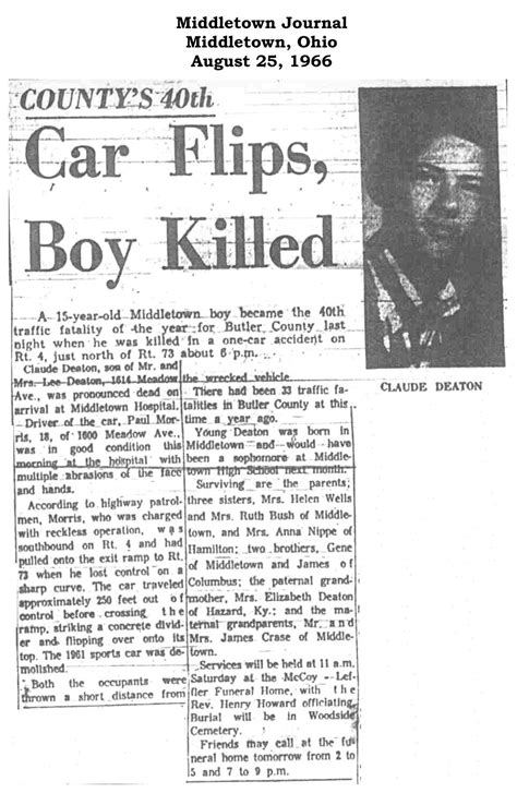 Middletown journal obituaries.  Visit our website for more info.  Looking for Middle...