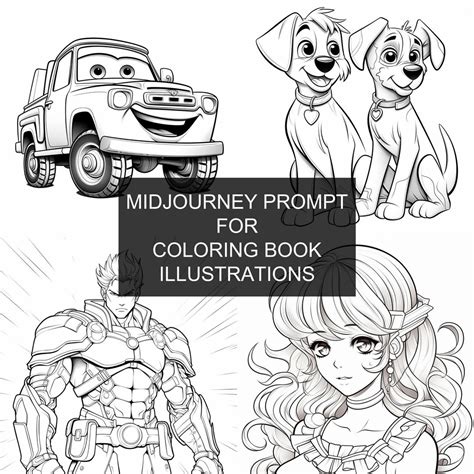 Midjourney Coloring Book Promp