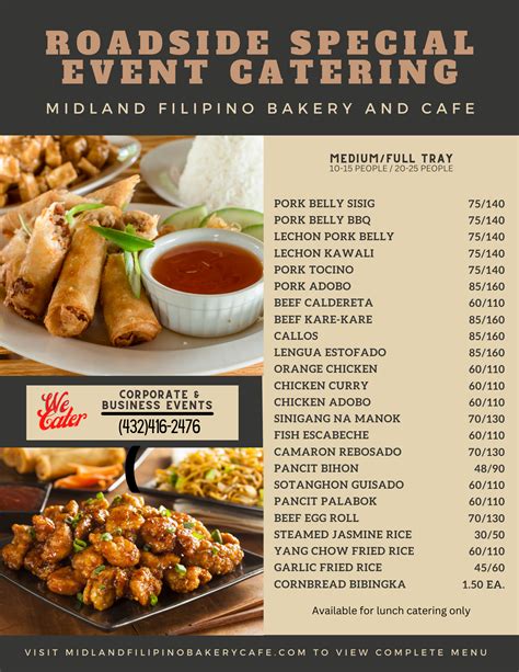Midland filipino bakery. Yes, Midland Filipino Bakery & Cafe (2326 W. Loop 250 N) provides contact-free delivery with Grubhub. Q) Is Midland Filipino Bakery & Cafe (2326 W. Loop 250 N) eligible for Grubhub+ free delivery? A) 