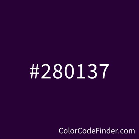 Midnight Purple Color Code is 280137