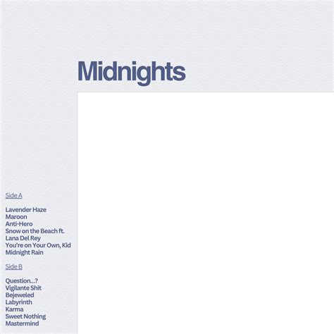 Midnights Album Cover Template