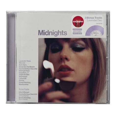 Midnights lavender edition. Taylor Swift - Midnights (Target Deluxe Edition) - Đĩa CD - Hãng Đĩa Thời Đại (Times Records) ⭕️ CD Store in Saigon - Ho Chi Minh City Vietnam ⭕️ Hotline: 0903.088.038 ... Lavender Edition (only at Target) CD album includes: - 13 Songs - Plus 3 Bonus Tracks only at Target - Unique, collectible disc artwork 