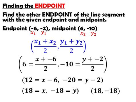 Midpoint Formula Part 2 How to Find the Missing Endpoint of a Line