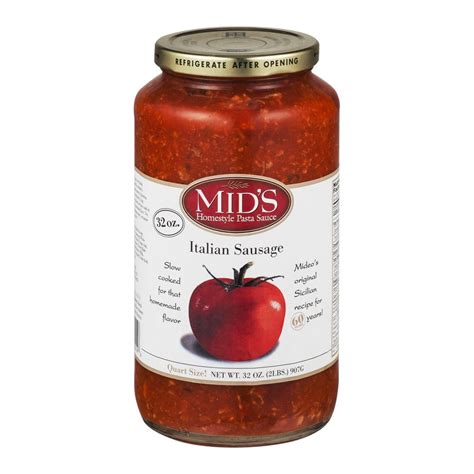 Mids pasta sauce. Jul 4, 2021 · Use a potato masher to break up the tomatoes into small pieces (see the sauce photo above). Add the kosher salt and chopped basil leaves and bring to a heavy simmer. Cover the saucepan with a lid slightly ajar and simmer, bubbling rapidly, for … 