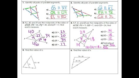 Midsegments of Triangles Teaching Geometry