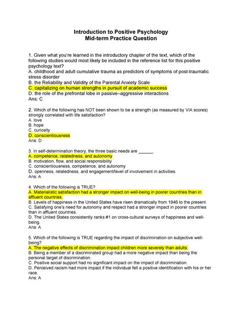 Midterm 19 October 2019, questions and answers Introduction to