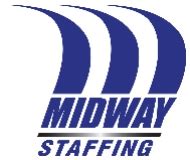 Midway staffing. They are a group of hardworking people that care! Recruiter (Current Employee) - Chicago, IL - February 21, 2021. Working at Midway is a lot of fun, it's fast-paced, and the people are great. Definitely a work-hard, play-hard type of place. They really mean it when they say they promote from within, if you work hard, you will move up quickly. 