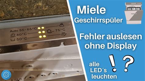 Miele Geschirrspüler Fehler auslesen, Fehlerspeicher ... - YouTube