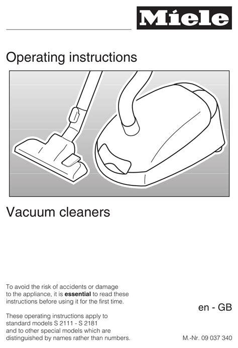Miele vacuum cleaner s514 manuel guide. - Chris craft 230 manuale del proprietario.