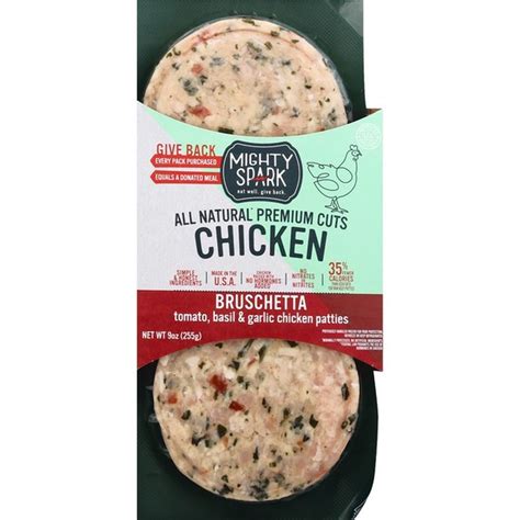 Mighty Spark Bruschetta Chicken Patty, 9 oz - Meijer