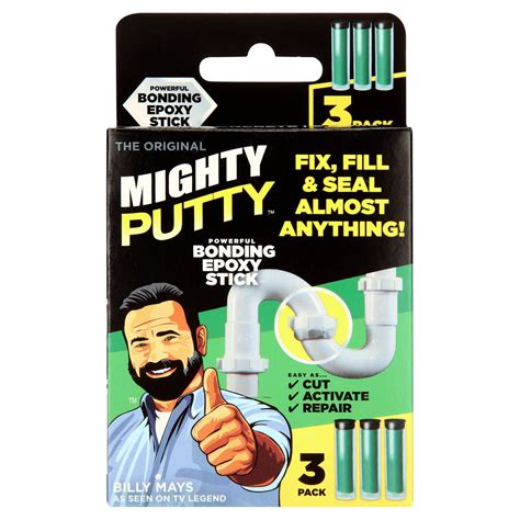 Mighty putty.  Waterproof and heat-resistant; ideal for plumbing and hous...