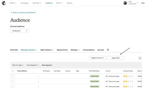 Migrate from MailChimp GoSquared