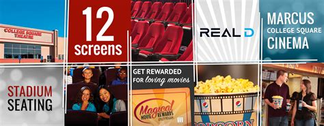Marcus College Square Cinema Showtimes on IMDb: Get local movie times. Menu. Movies. Release Calendar Top 250 Movies Most Popular Movies Browse Movies by Genre Top Box Office Showtimes & Tickets Movie News India Movie Spotlight. TV Shows.. 