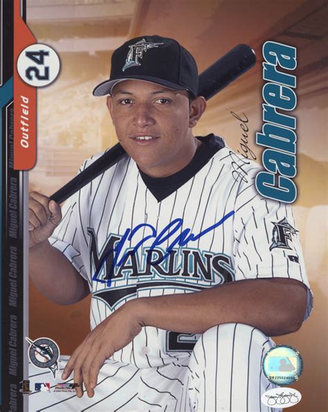 Miguel Cabrera Signed Florida Marlins Russell Authentic ...