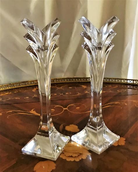 Mikasa Crystal Candlestick Holders, Flower Song Set of 2. (25) $36.00. $48.00 (25% off) A set of 2 leaded crystal Mikasa candlestick holders in the " City Lights" design. Candle 422. (1.6k) $34.58. Set of two Mikasa Park Lane 8 inch blown glass candlestick holders.. 