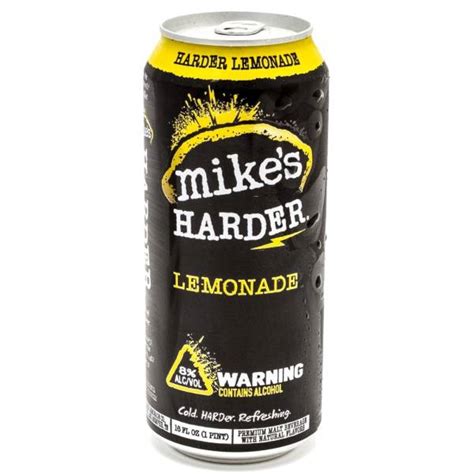 Jul 7, 2023 · Mike’s Hard Lemonade is made using a blend of fermented malted barley, water, and natural lemon flavors. The beverage has a moderate alcohol content, typically around 5% to 5.5% alcohol by volume (ABV). It is carbonated, giving it a fizzy texture similar to soda or beer. . 
