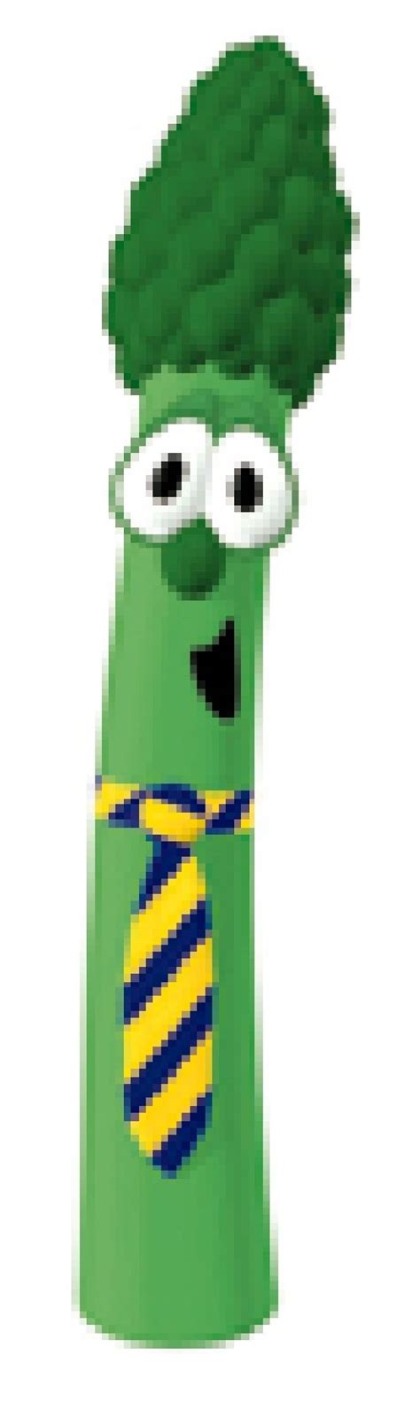 Mike asparagus. Archibald "Archie" Asparagus is one of the main characters from the VeggieTales franchise. Archibald first appeared in VeggieTales Promo: Take 38. He at this point was an unnamed snooty British asparagus who criticized the idea of VeggieTales being a children's show. He wasn't named Archibald until Where's God When I'm S-Scared?, where he bashes Larry singing silly songs and is the actor of ... 