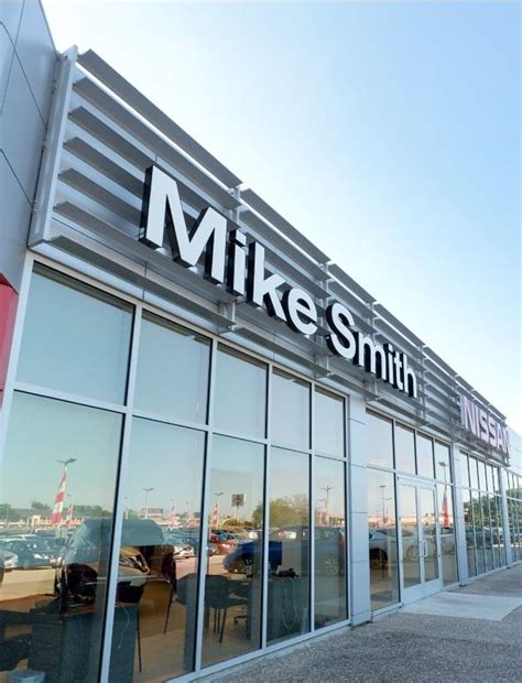 Mike smith nissan. MIKE SMITH NISSAN. 1515 I-10 SOUTH BEAUMONT, TX 77701. Get Directions. Call (409) 833-7100. Service Hours. mon - fri. 7:30 am - 6:00 pm. sat. 