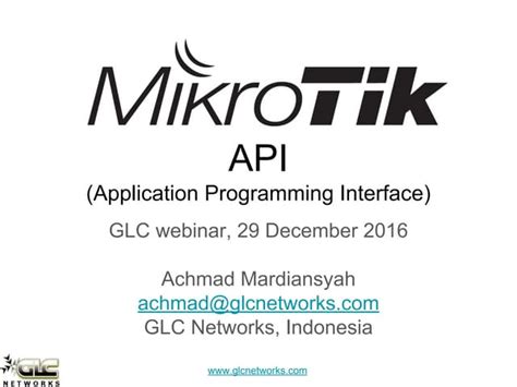 Mikrotik api documentation.  A Java client MikrotikApi An Elixir wrapper f...