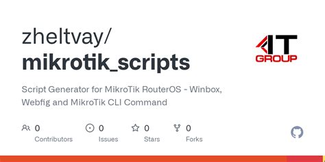 Mikrotik configuration script github. .