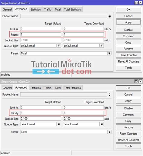 Mikrotik simple queue bandwidth limit increase.  This means that you can p...