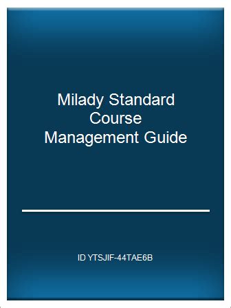 Milady standard theory work course management guide. - Kubota kubota g1700 l g parts manual.