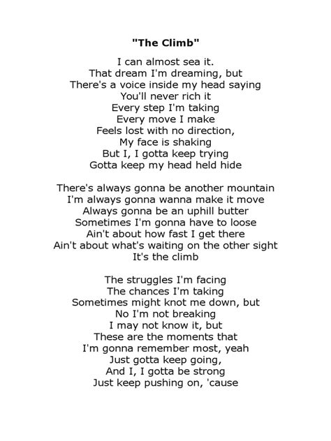Miley cyrus the climb lyrics. Things To Know About Miley cyrus the climb lyrics. 