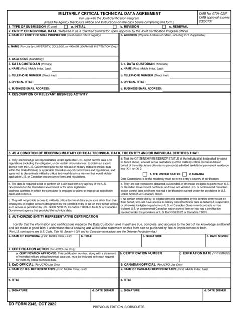 Militarily Critical Technical Data Agreement Form DocHub