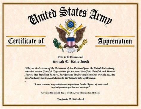 Military Certificate Templates - Get Free Templates