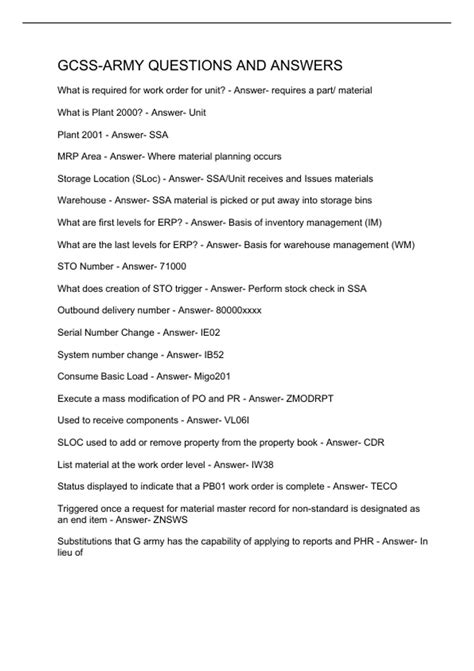 Military Questions And Answers