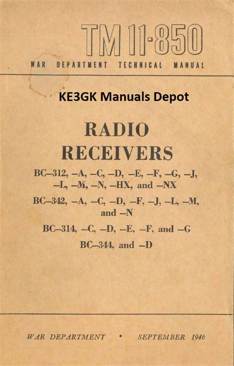 Military bc 312 series bc 342 series bc 314 radio repair manual. - Jane austens führer für gute manieren.