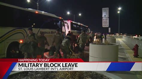 Military block leave from Fort Leonard Wood today