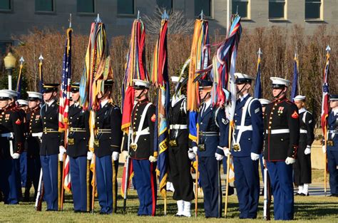 Definitions Military color guard. A uniformed Active Duty, National Guard, or Reserve color guard made up of a minimum of four members. This then extends to all Veteran Service Organizations, First …. 