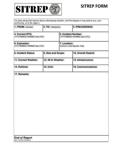 Military sitrep example.  Use this template to PREFACE FM 101-5-2 is the...