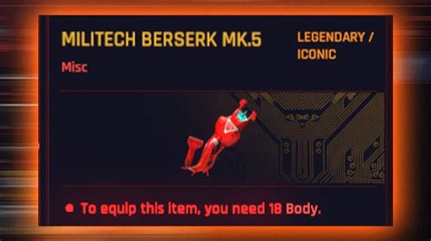 Militech Berserk Cyberpunk 2077 Wiki