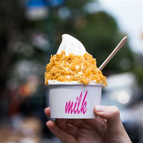 Milk bar ice cream. Opened in 2016, Milk Bar's name originated from the Historic Pine State Creamery Building which we currently reside in. Our spacious garage doors once served as a loading dock for *you guessed it* dairy. Although we do not carry ice cream or dairy we do have some damn fine cocktails. Cocktail Menu. 