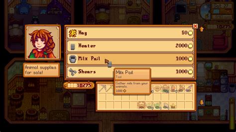 To milk cows in Stardew Valley, you need to buy a Milk Pail f