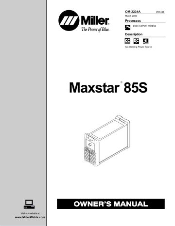 Miller Maxstar 85S User Manual