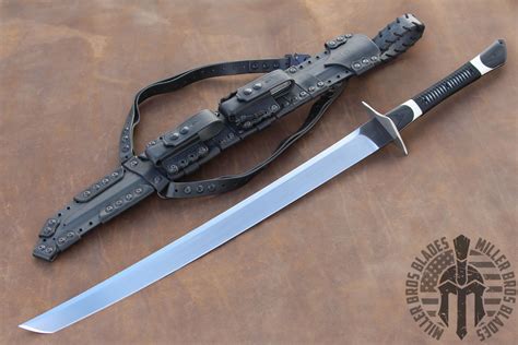 Miller bros blades. Oct 29, 2015 · This M-28 from Miller Bros. Blades features a black coated clip point blade with fuller and notched thumb rest crafted from 1/2" blade stock. The handle is comprised of carved blue and black G10 scales over full tang construction. Lanyard hole on pommel. Includes kydex sheath with leather belt loop. New from maker. Includes makers CoA 