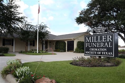 Miller Funeral Services & Cremation Society of Texas may be reached 7 days a week at (713) 981-1184. Houston, TX Funeral Home Offering Experience and Compassion for Your Family Our goal at Miller Funeral Services & Cremation Society of Texas is to build on the 60 years of experience our family has had helping people make final plans for their ... . 