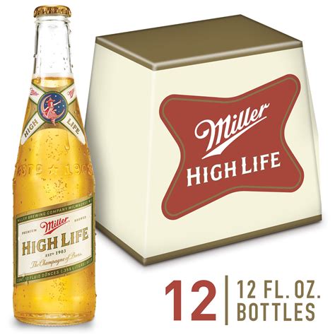 Miller high life beer. While Miller’s initial small-bottle release came in the 1950s via mini Champagne bottles—a tribute to High Life’s nickname as the “Champagne of Beers”—the widely recognized, squat shape (often called a “stubby”) that’s still available today was first sold regionally in 1972 and then launched nationally in 1975. 
