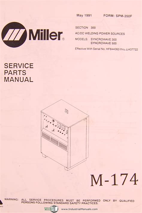 Miller syncrowave 300 500 acdc welding power sources service parts manual. - La palabra, temporalidad, interpretacion (coleccion orientacion lacaniana).
