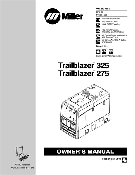 Miller trailblazer 325 owner's manual pdf download. 