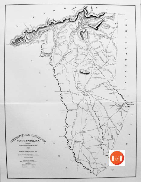 Mills Map of Anderson / Pendleton District – Ca. 1825